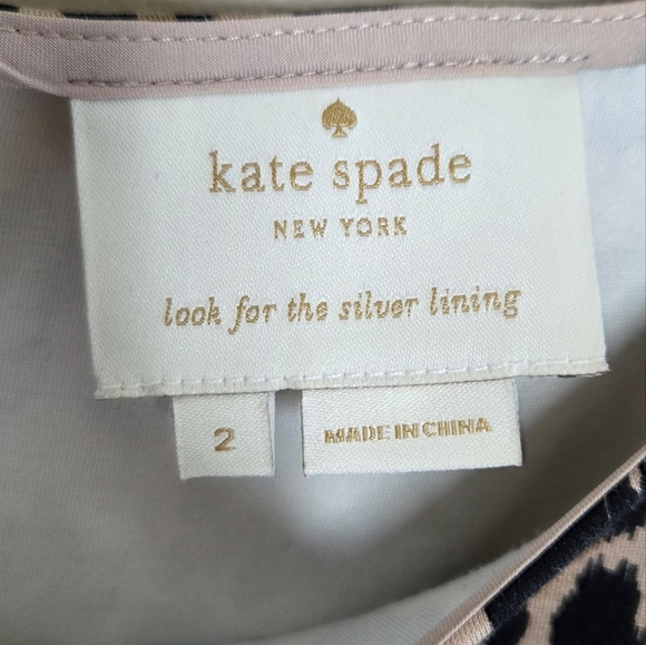 Kate Spade | Run Wild Fit & Flare Ponte Leopard Print Dress 3/4 Sleeves Size 2 - Picture 4 of 6